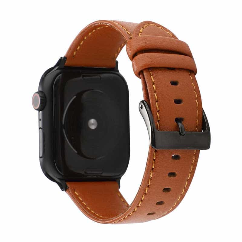 Bracelet Cuir Vintage Apple Watch Marron Homme