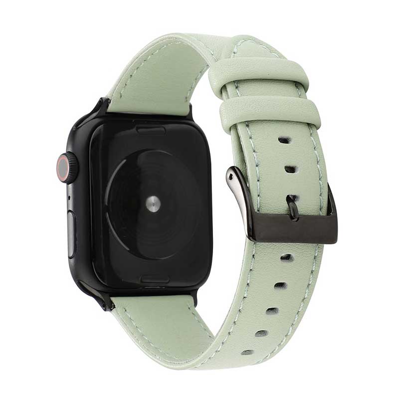 Bracelet Cuir Vintage Apple Watch Menthe