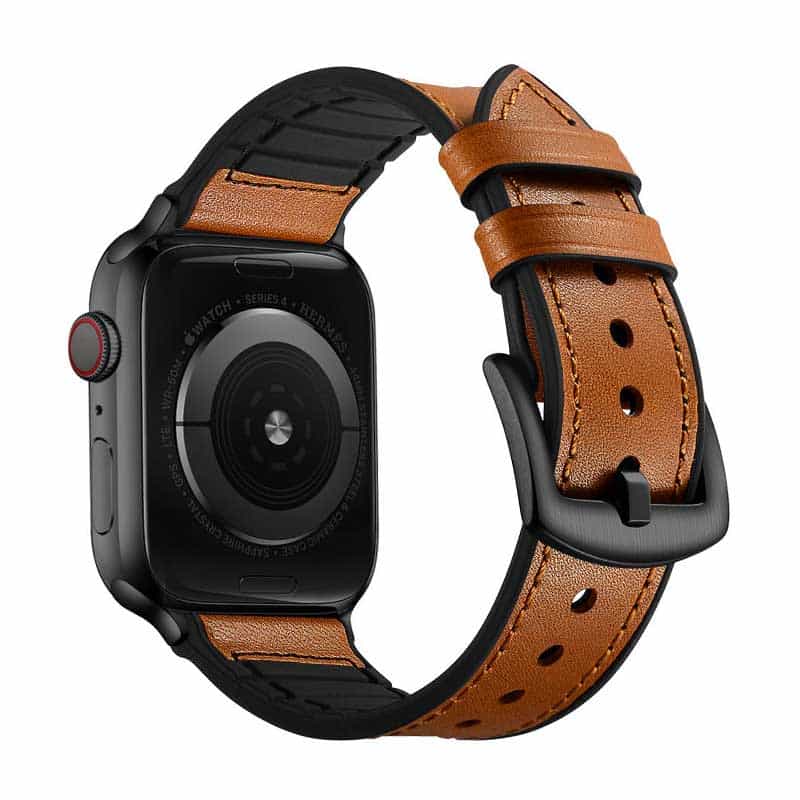 Bracelet Cuir Apple Watch Serie 4 marron