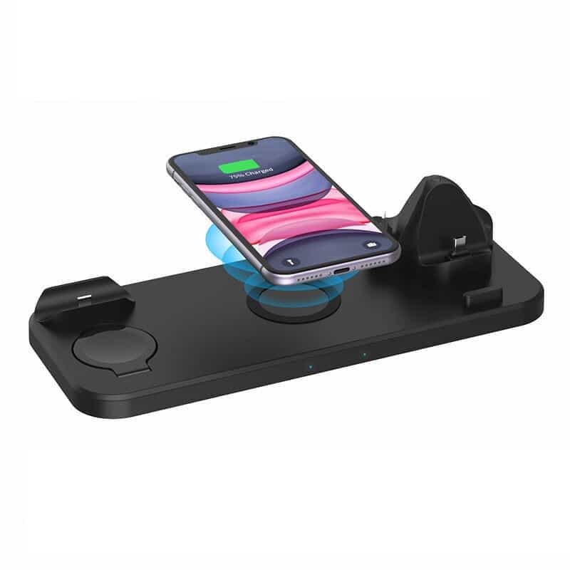 Chargeur Apple Watch <br /> 6 en 1 Sans Fil iPhone Airpods