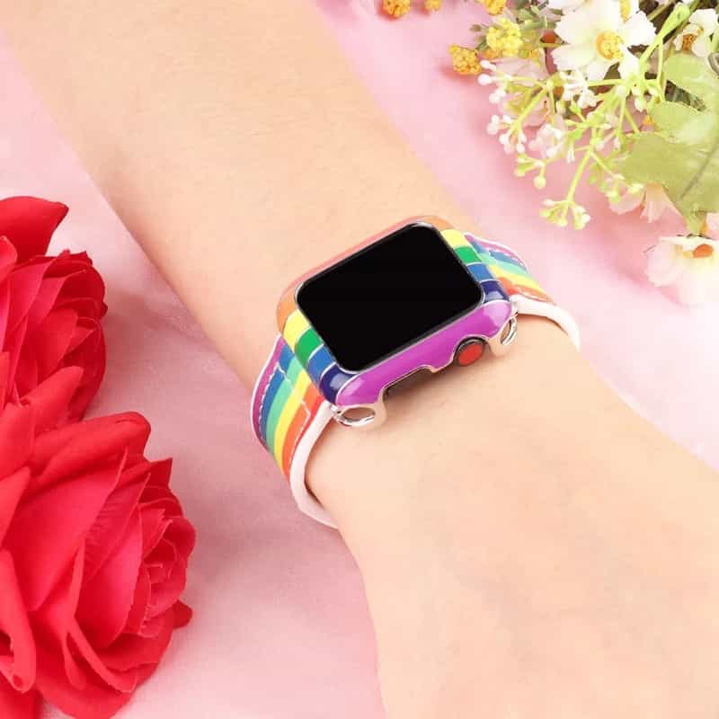 Coque Apple Watch <br /> Arc-en-ciel