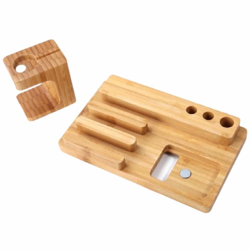 Support de Charge iPhone et Apple Watch Bamboo