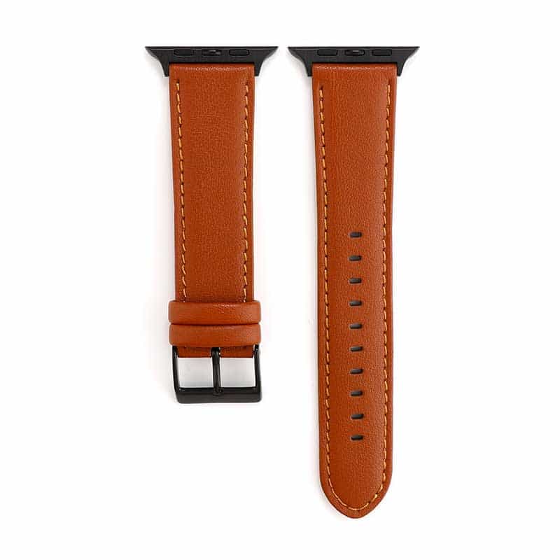 Bracelet Cuir Vintage Apple Watch Marron Luxe