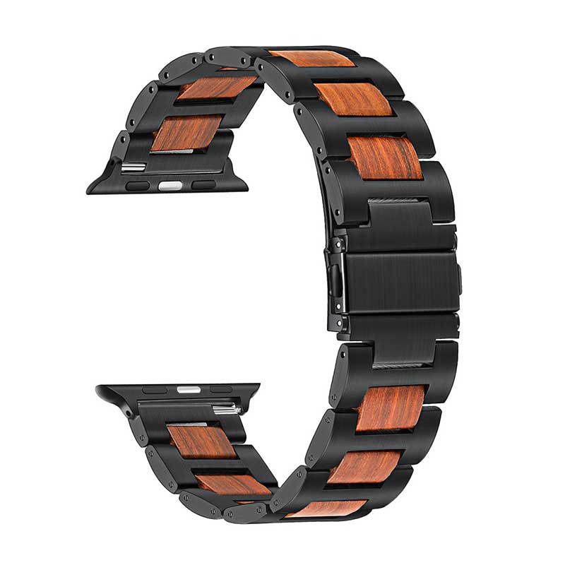 Bracelet Apple Watch <br /> Bois Rouge - Univers-Watch
