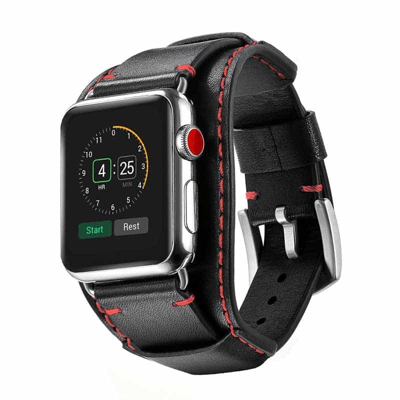 Bracelet Apple Watch <br /> Cuir Rock - Univers-Watch