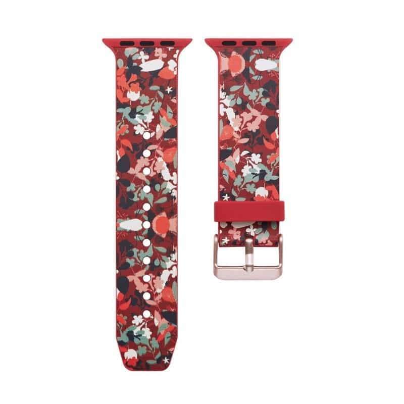 Bracelet Apple Watch <br /> Fleur Rouge - Univers-Watch