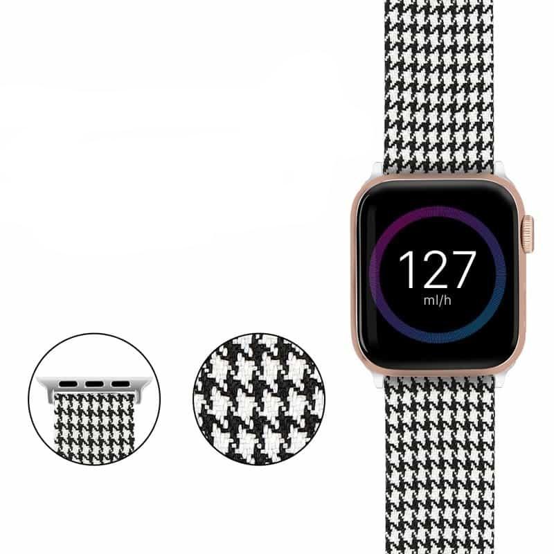 Bracelet Apple Watch <br /> Tissu Damier - Univers-Watch