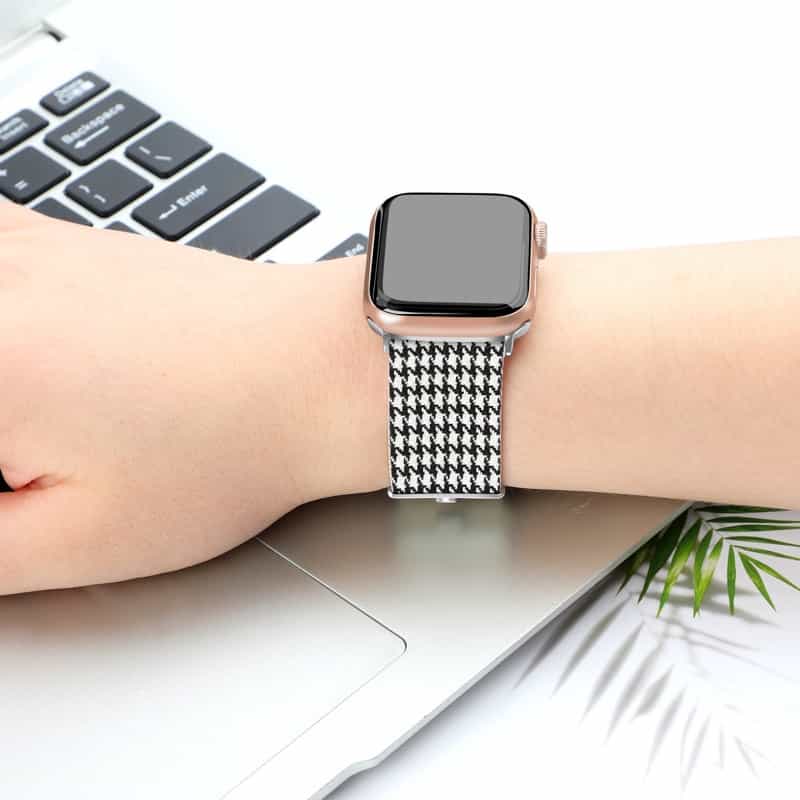 Bracelet Apple Watch <br /> Tissu Damier - Univers-Watch