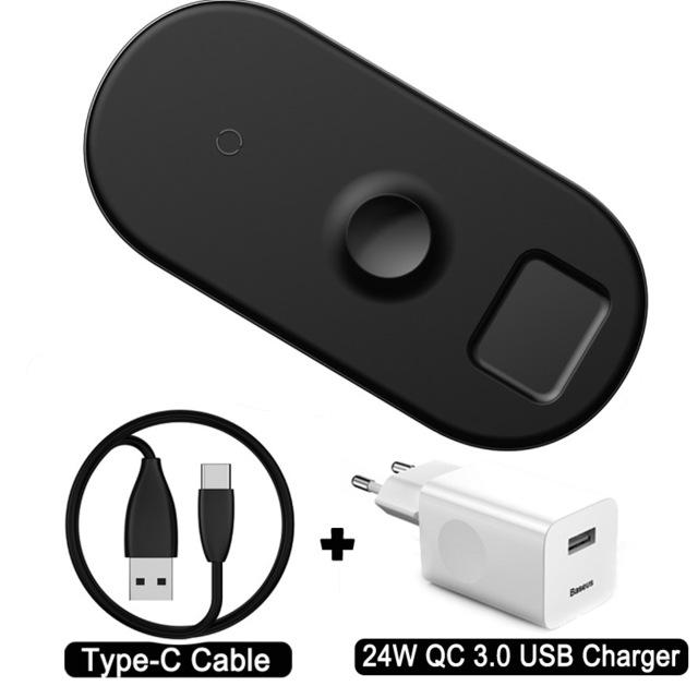 Chargeur Apple Watch <br /> Station de Charge 3 en 1 - Univers-Watch