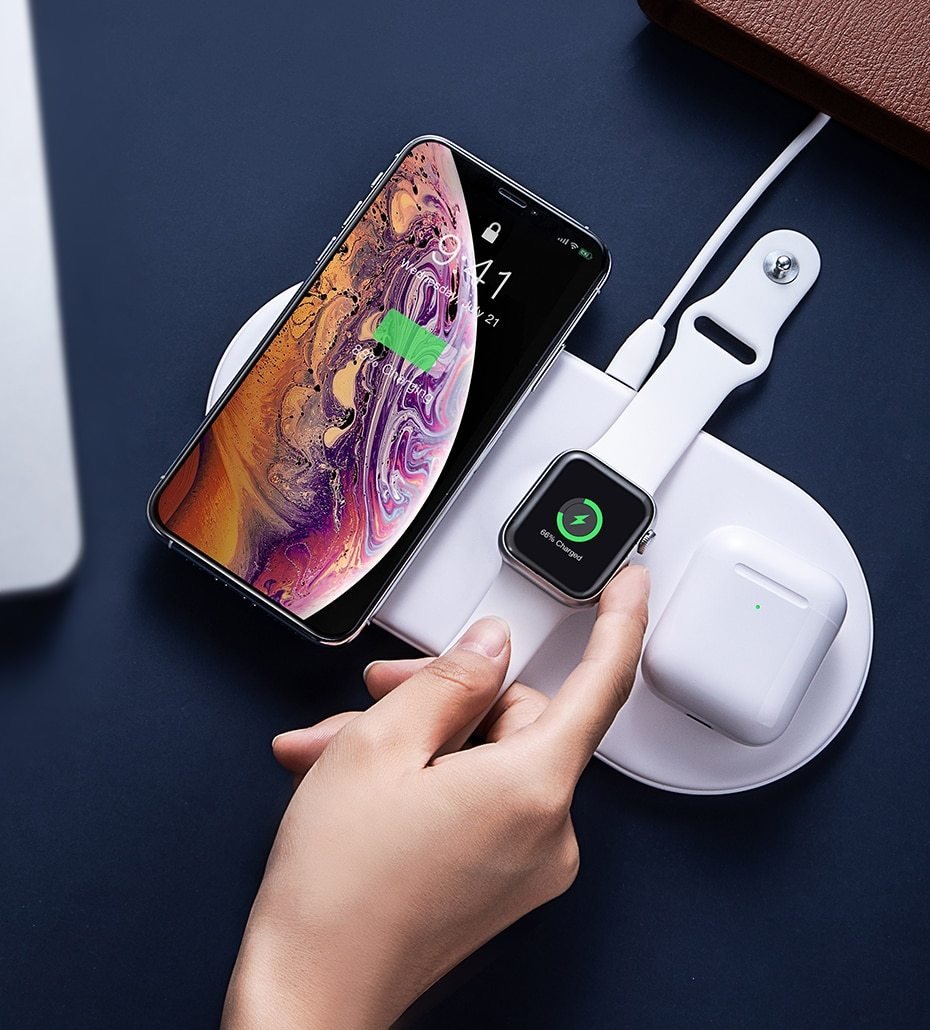 Chargeur Apple Watch <br /> Station de Charge 3 en 1 - Univers-Watch